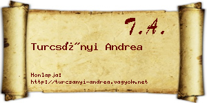 Turcsányi Andrea névjegykártya